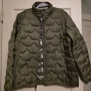 Womens Columbia Omni Heat Olive Green Puffer Jacket